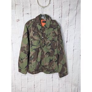 Abercrombie & Fitch Men's‎ Military Camo Lined Jacket Double Closer Sz XL
